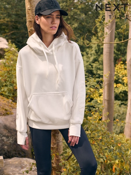 Valkoinen - Active Elements Hoodie (B78555) | €37