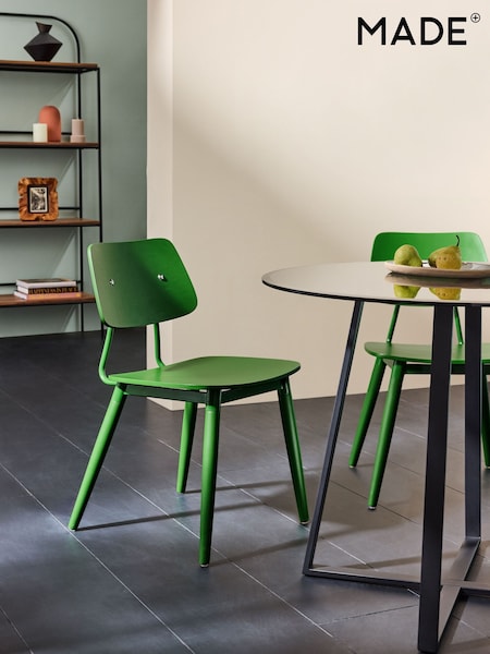 MADE.COM Set of 2 Green Airi Dining Chairs (B78559) | €377