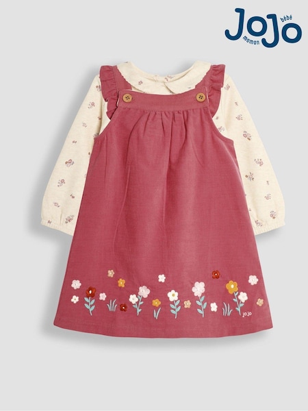 JoJo Maman Bébé Appliqué Cord Pinafore Dress & Top Set (B78572) | ‏17 ر.ع.‏