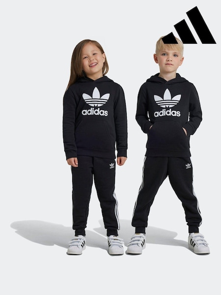 أسود - adidas Kids Originals Adicolor Hoodie Set (B78626) | ‏183 د.إ.‏
