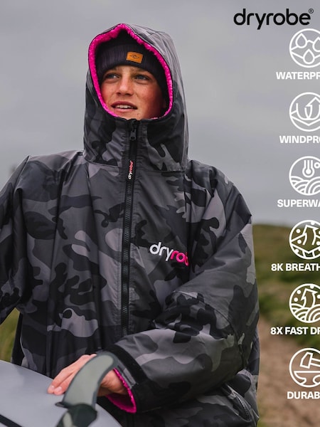 Crno - Regular Dryrobe Advance Adults Long Sleeve Robe