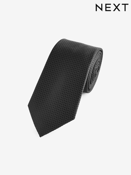 Black Slim Textured Tie (B78901) | €7