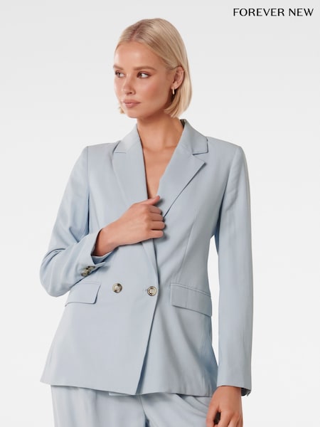 Forever New Blue Fran Double Breasted Blazer (B78964) | €57