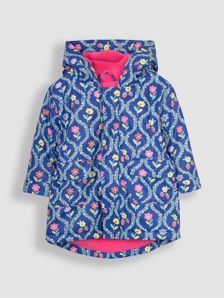 JoJo Maman Bébé Lilac Floral Printed Parka Jacket (B79023) | $68 - $71
