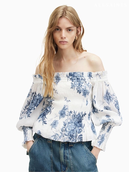 AllSaints Blue Lara Dekorah Top (B79059) | €95