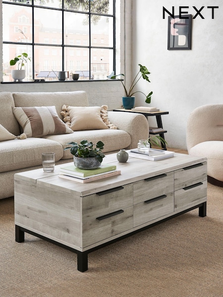 Grey Bronx Large Coffee Table With Drawers (B79073) | €520