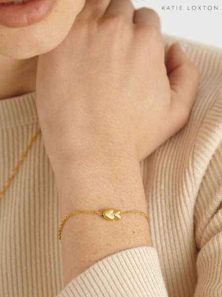 Katie Loxton Gold Tone So Loved Waterproof Heart Bracelet (B79100) | €16