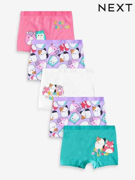Violett/Grün - Squishmallow Short Briefs 5 Pack (5-14yrs) (B79158) | 21 € - 30 €