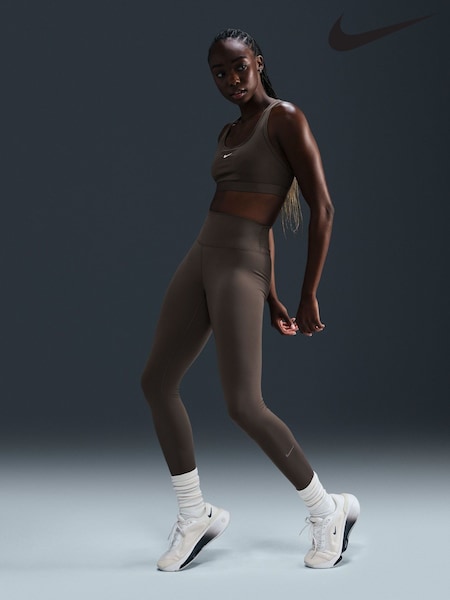 Nike Taupe Brown One High Waisted Full Length Leggings (B79181) | €38