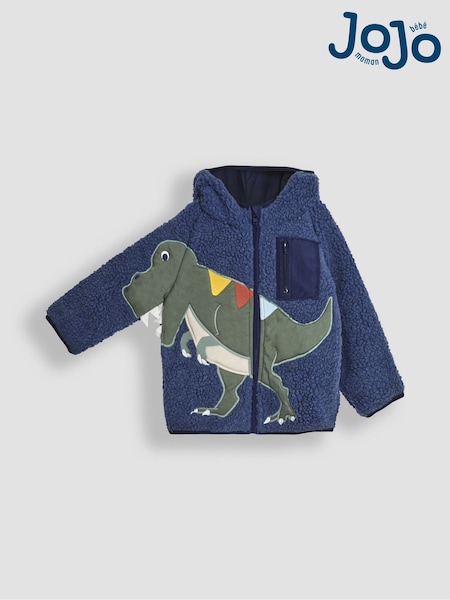 JoJo Maman Bébé Navy Hooded Appliqué Teddy Fleece (B79234) | €45