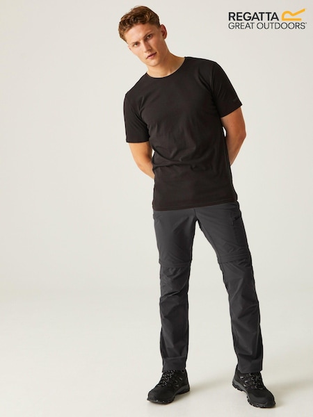 رمادي - Regatta Highton Zip Off Stretch Trousers (B79271) | ‏163 د.إ.‏