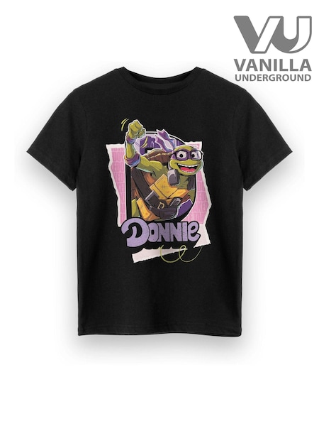 Vanilla Underground Donnie Black Boys 100% Cotton Teenage Mutant Ninja Turtles T-Shirt (B79290) | €19