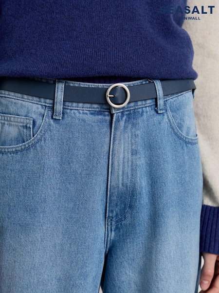 Seasalt Cornwall Blue Reversible Leather Belt (B79330) | €47