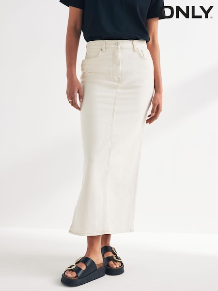 ONLY Side Split Denim Maxi Skirt (B79484) | 143 LEI