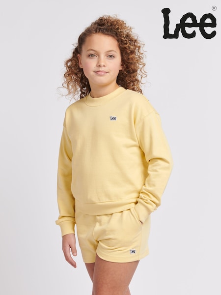 Lee Yellow Girls Regular Fit 100% Cotton Badge Sweatshirt (B79503) | €44 - €53