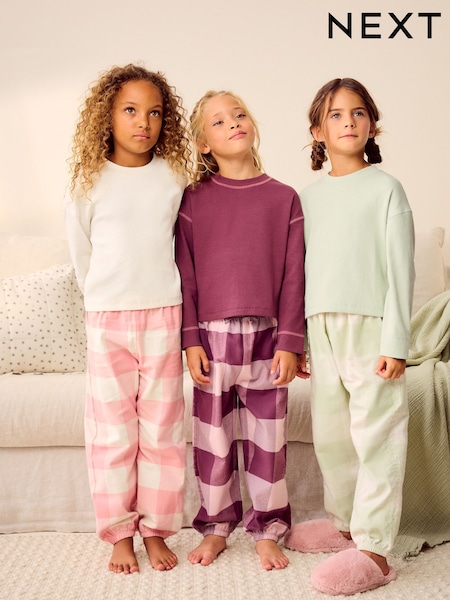 Verde/morado - Woven Joggers Pyjamas 3 Pack (3-16yrs) (B79520) | 50 € - 62 €