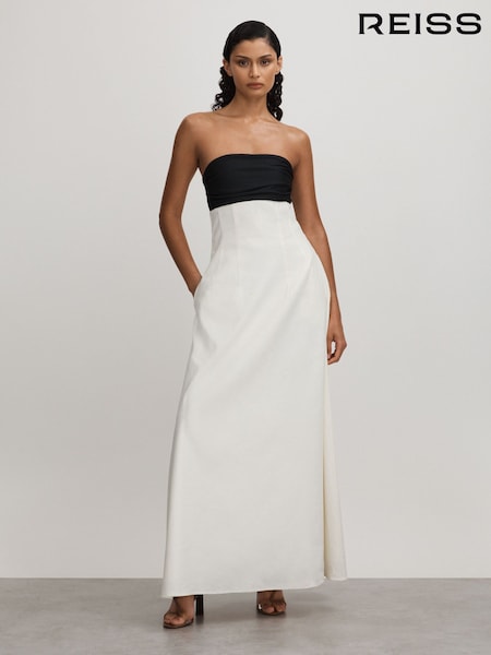 Anna Quan Linen-Jersey Strapless Maxi Dress (B79559) | €1,080