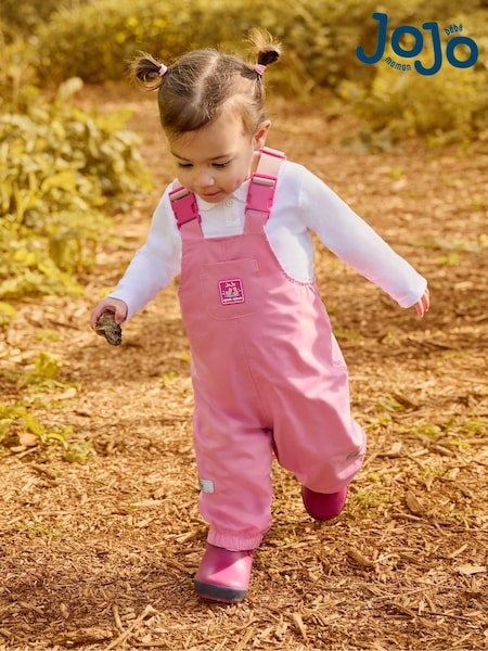 Rosa brillante - JoJo Maman Bébé Pack-Away Waterproof Dungarees (B79608) | 46 € - 49 €