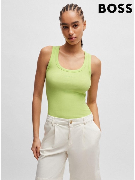BOSS Green Slim Fit Stretch Ribbed Scoop Neck Vest (B80073) | €24