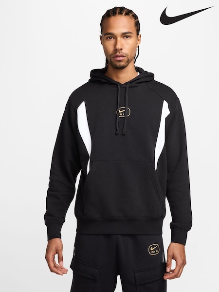 Nike Black Air Fleece Pullover Hoodie (B80097) | €92