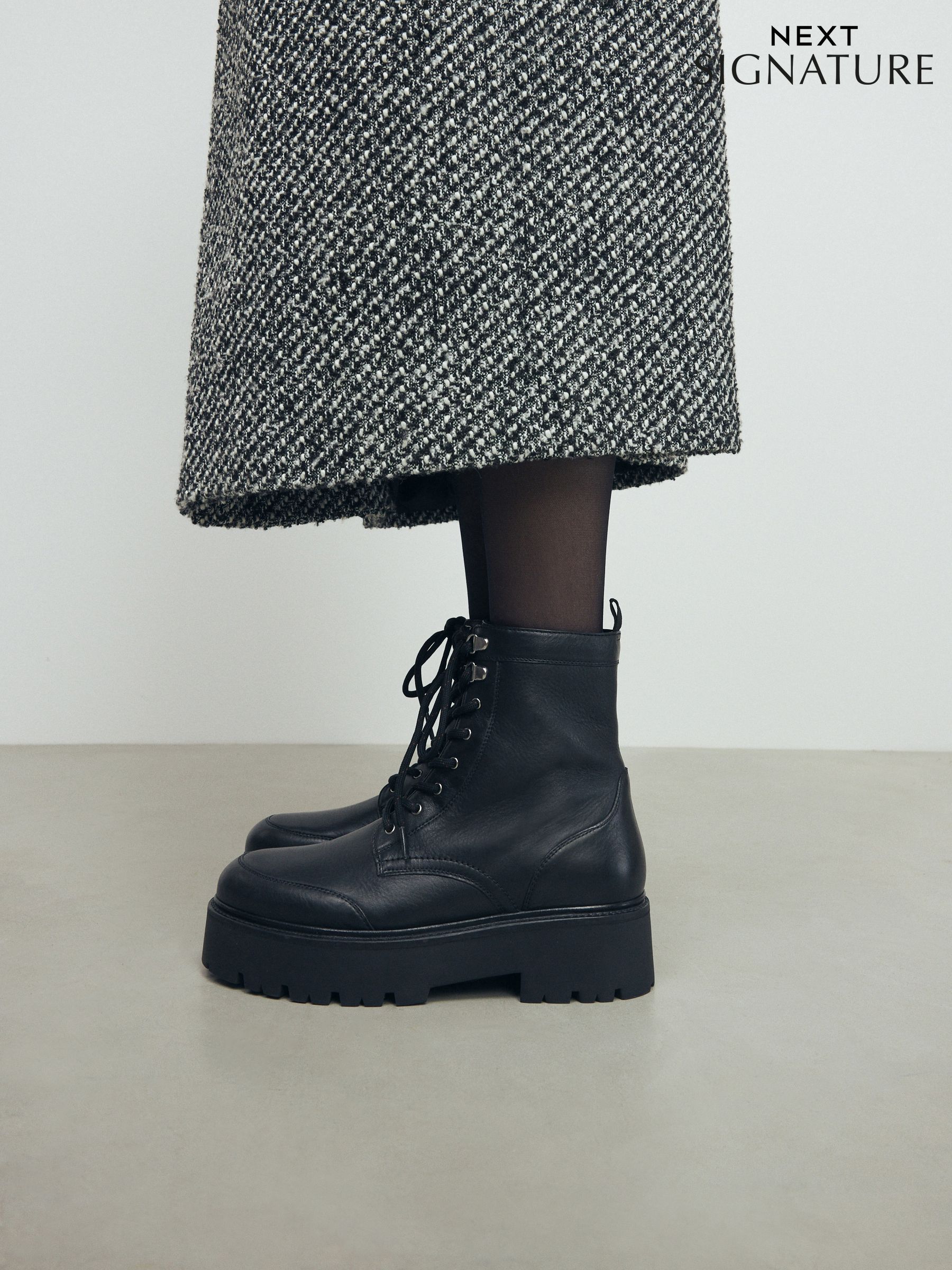 Next lace up boots deals