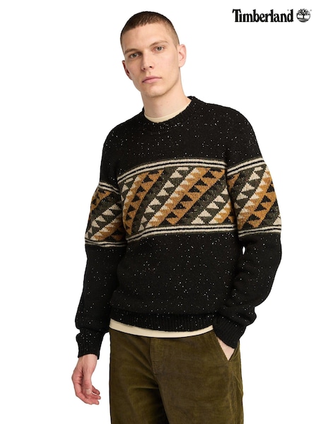Timberland Farisle Crew Neck Black Sweater (B80244) | 501 LEI