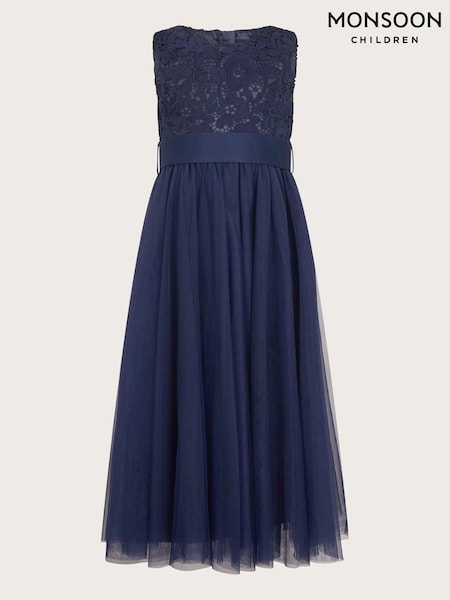 Monsoon Blue Cindy Rosette Dress (B80392) | €38 - €45