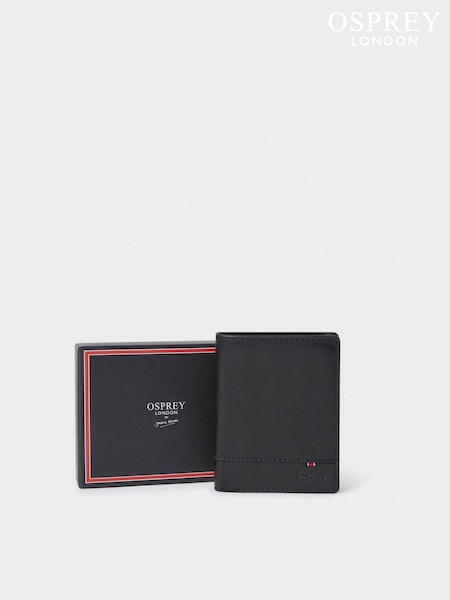 Czarny - Osprey London The London Leather Wallet With Coin Pocket (B80500) | 435 zł