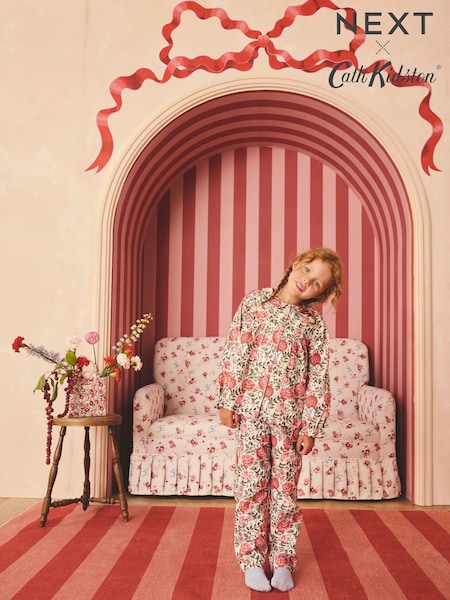 Ecru White Cath Kidston Woven Button Through Floral Pyjamas 1 Pack (B80643) | €28 - €37