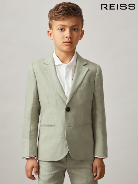 Reiss Apple Kin Junior Linen Single Breasted Blazer (B80819) | 720 QAR