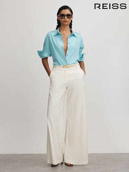Anna Quan Wide Leg Linen Blend Trousers (B80891) | €882