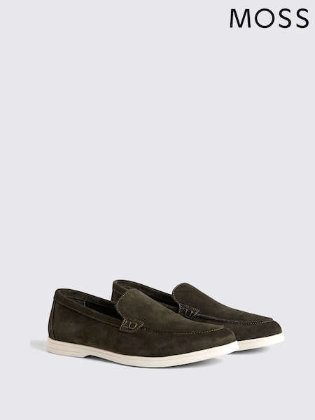 Vihreä - Moss Lewisham Suede Casual Loafers (B80938) | €77