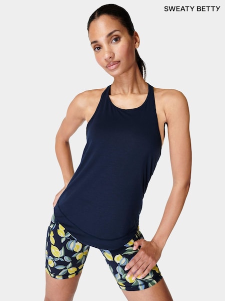 Sweaty Betty Navy Blue Breathe Easy Run Vest (B81037) | ₪226