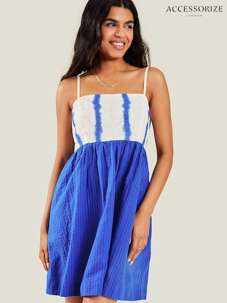 Accessorize Blue Mini Tie Shoulder Dress (B81086) | €21.50