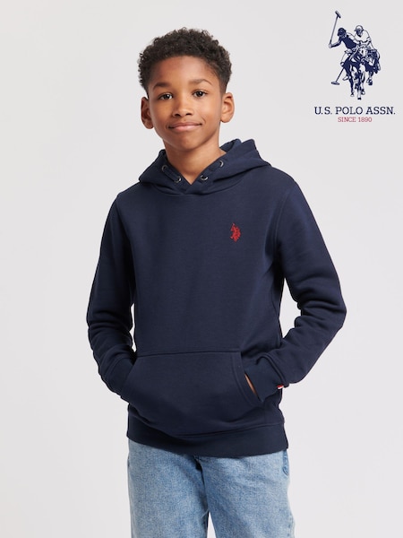 Azul - U.S. Polo Assn. Boys Double Horsemen Hoodie (B81087) | 57 € - 68 €