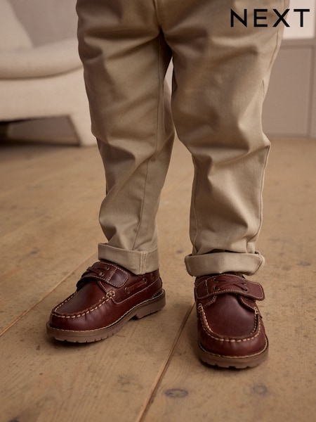 Tan Brown Touch Fastening Boat Shoes (B81101) | €39 - €44