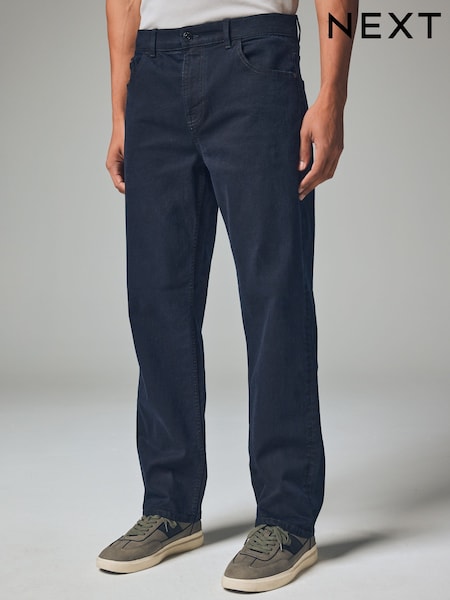 藍色墨水 - Straight Fit Classic Stretch Jeans (B81183) | HK$241
