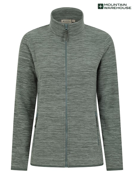 Vihreä - Mountain Warehouse Womens Snowdon Melange Ii Full-zip Fleece (B81331) | €46