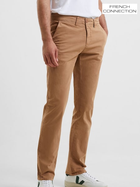 Коричневый - French Connection Stretch Chino Trousers (B81349) | €61