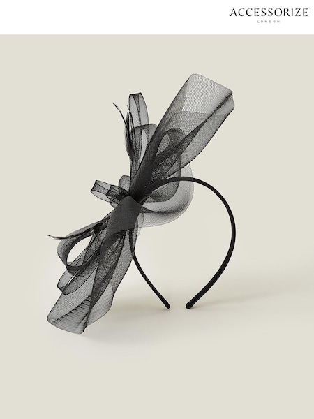 Negru - Accessorize Mini Mia Crin Fascinator (B81359) | 223 LEI
