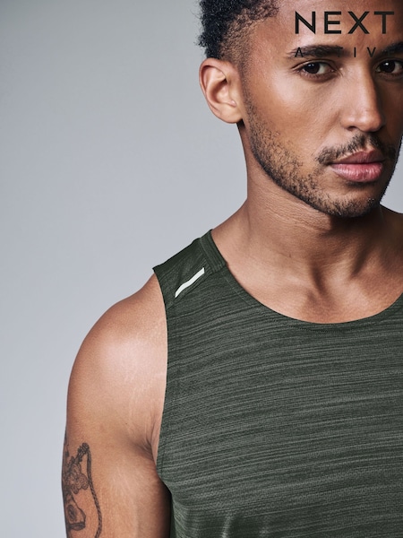 Khaki/Green Active Gym Training T-Shirt (B81401) | €19