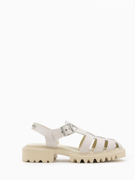 AllSaints White Nessa Sandals (B81486) | €114