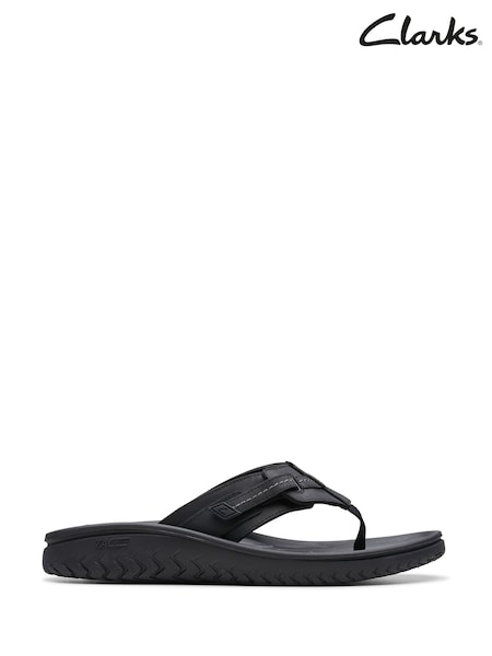 Negro - Clarks Beeswax Leather Wesley Sandals (B81588) | 64 €