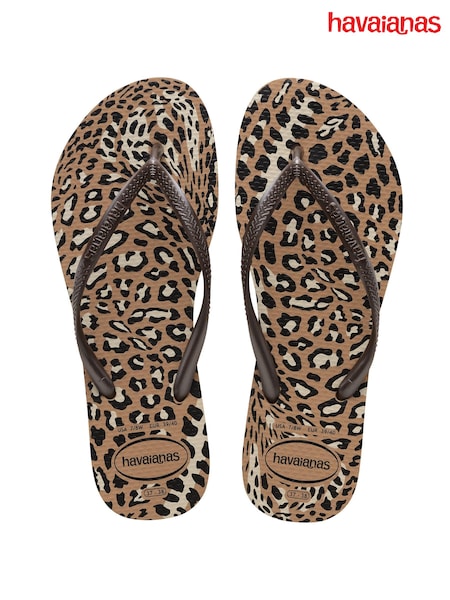 Havaianas Slim Natural Animal Print Sandals (B81648) | €18.50