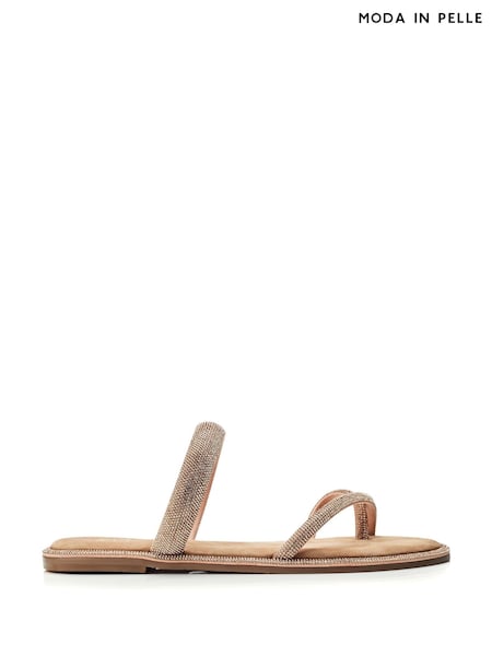 Moda in Pelle Ottie Toe Loop Glitz Sliders (B81660) | €78
