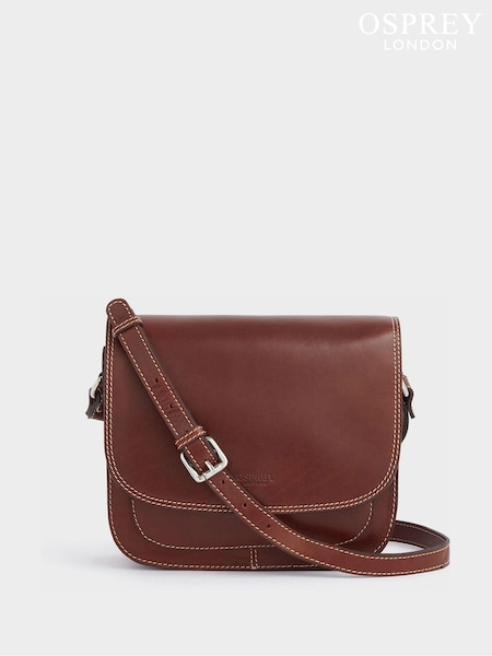 OSPREY LONDON The Madden Leather Cross-Body Brown Bag (B81693) | 211 €