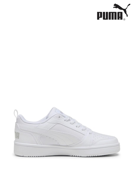 Puma White Off Youth Boys Rebound V6 Lo Sneakers Trainers (B81766) | AED233