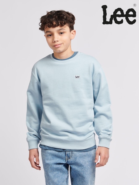 Lee Blue Boys 100% Cotton Badge Sweatshirt (B81803) | AED204 - AED245