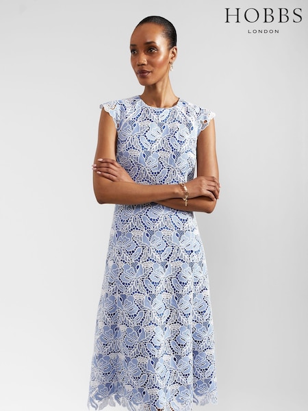 Hobbs Blue Petite Phoebe Dress (B81839) | 492 QAR