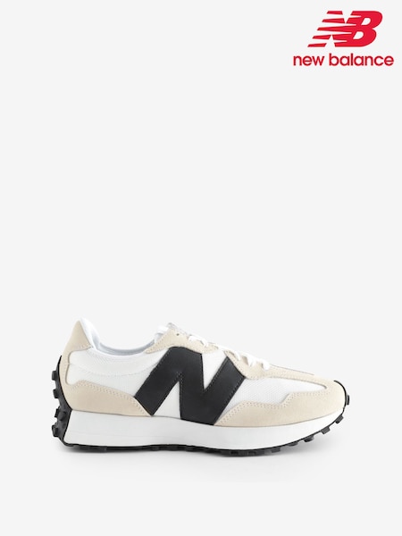 New Balance Light White/Black Mens 327 Trainers (B81858) | €114 - €132